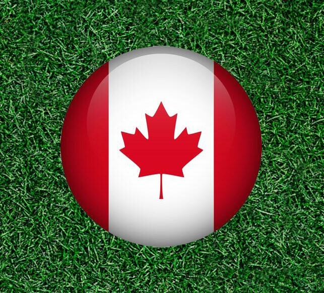 Canada Flag circle button design sticker decal – many sizes available