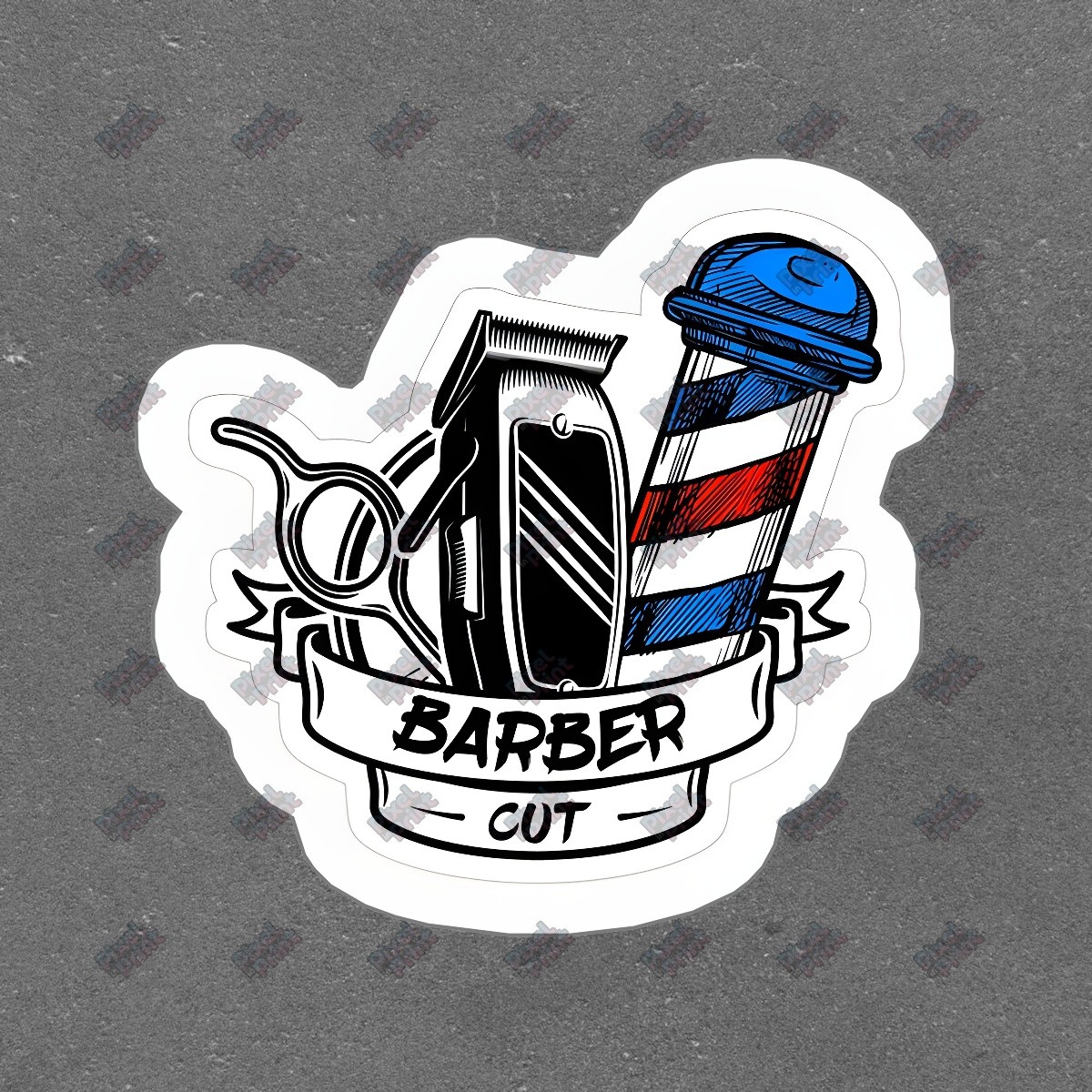 Vintage Barber Shop Vinyl Sticker Barber Cut Decal Hair Stylist Gift #667008