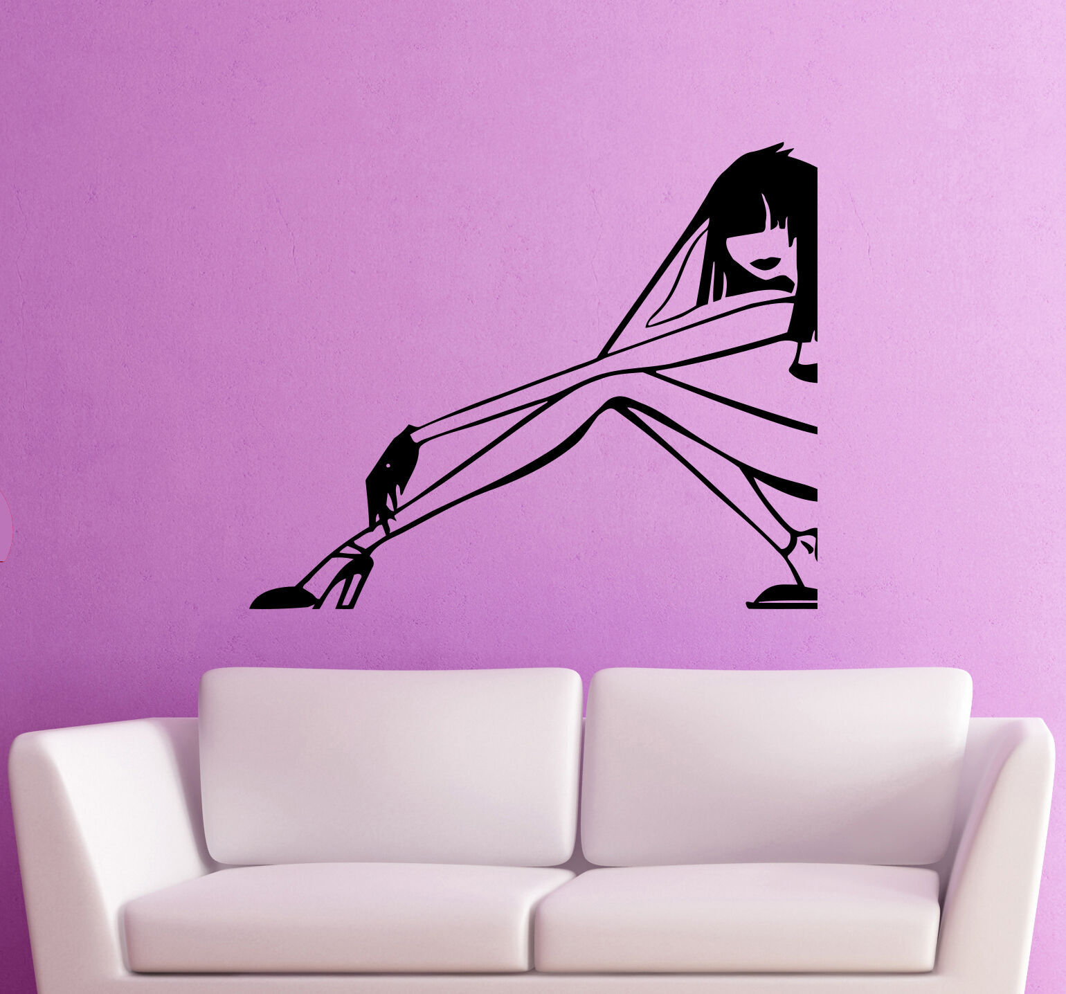 Vinyl Decal Beautiful Woman High Heel Shoes Stilettos Decor Wall Sticker (m009)