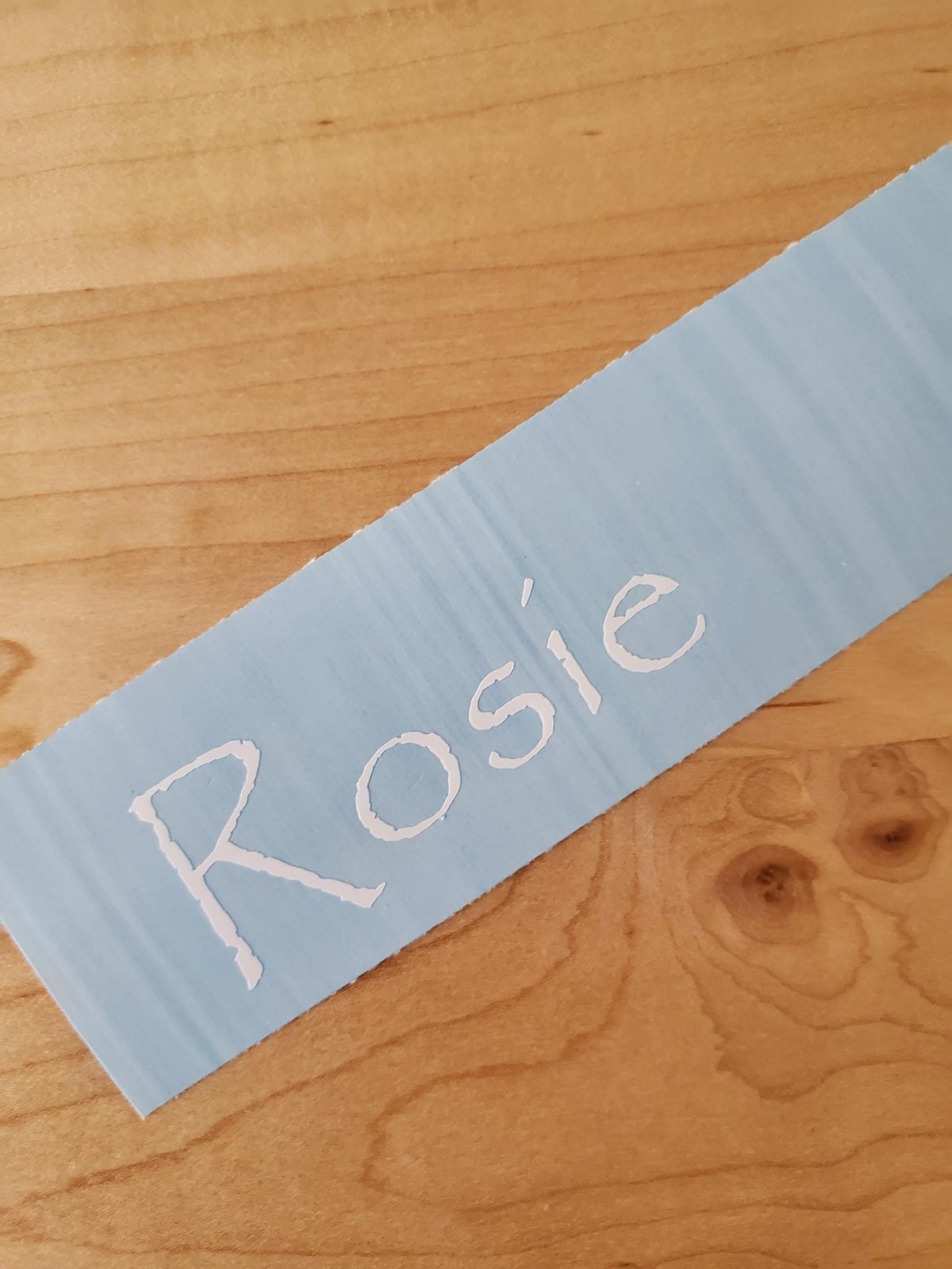 ROSIE pet name Sticker Vinyl Decals 10" (2) PAIR WHITE – Dog Cat Pet Puppy FAST