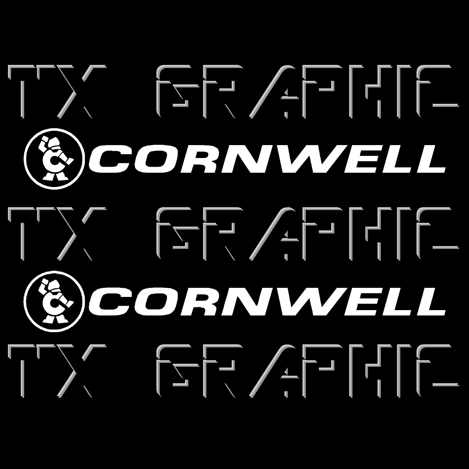 Cornwell Quality Tools LOGO STICKER DECAL Automotive Power Hand, 1 SET OF 2