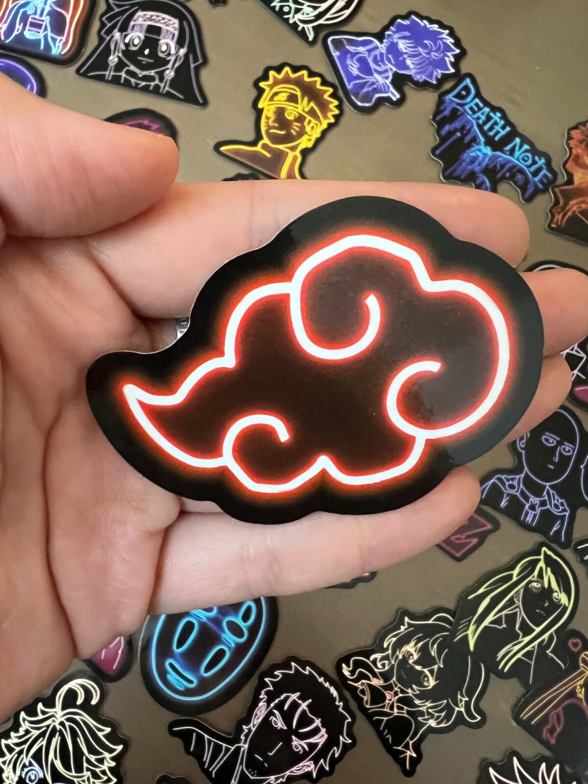 50Pcs Vinyl Anime Neon Stickers Pack Bomb Laptop Guitar Water Bottle Decals Lot