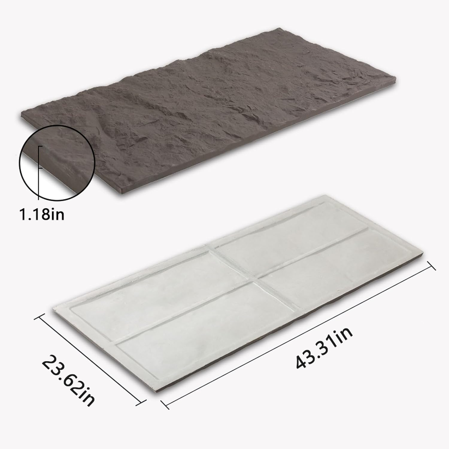 Chic 3D Faux Stone Wall Panels – Waterproof Black Wainscoting, Set of 4