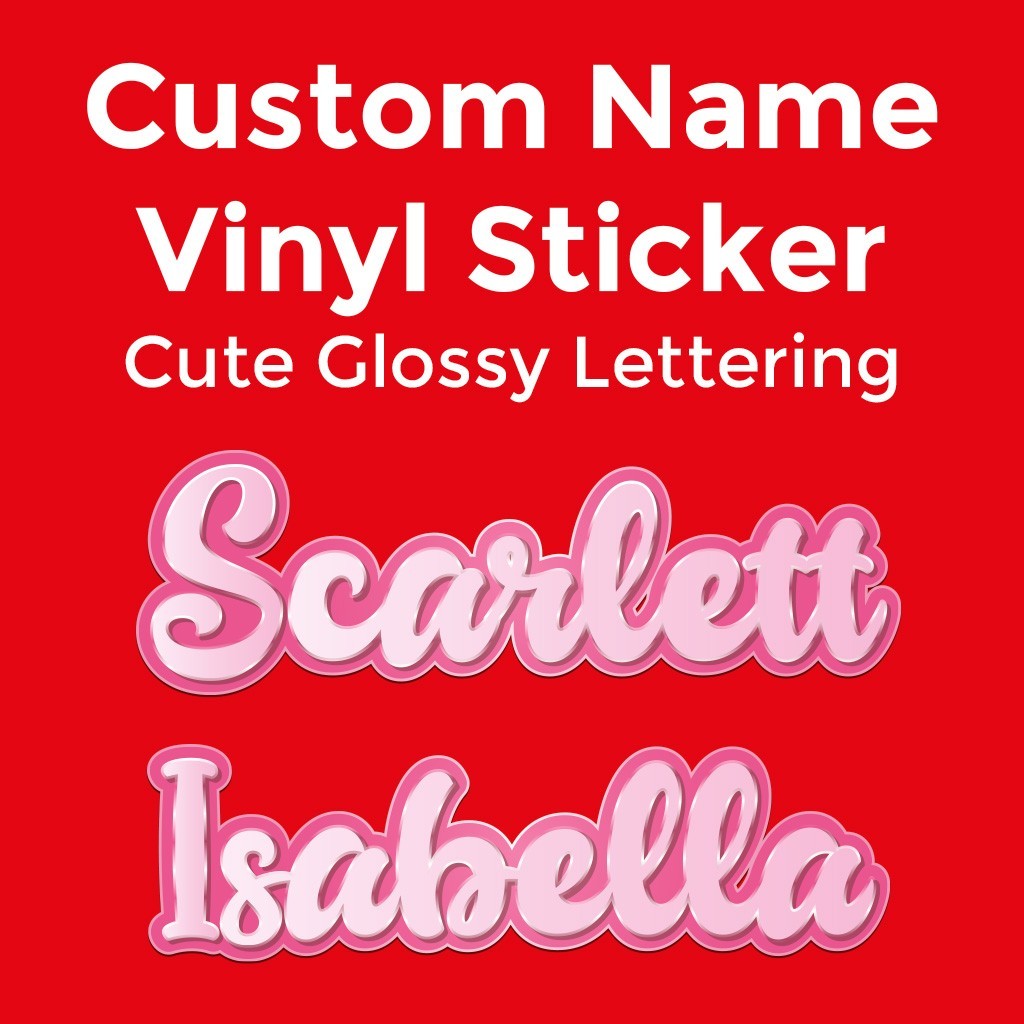 Custom Name Vinyl Decal • Unique & Beautiful Personalized Sticker