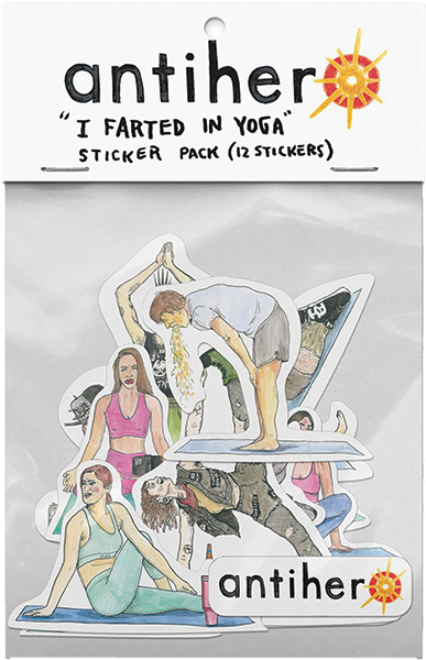 ANTI HERO 13/PACK FARTED IN YOGA CLASS STICKERS ASSORTED