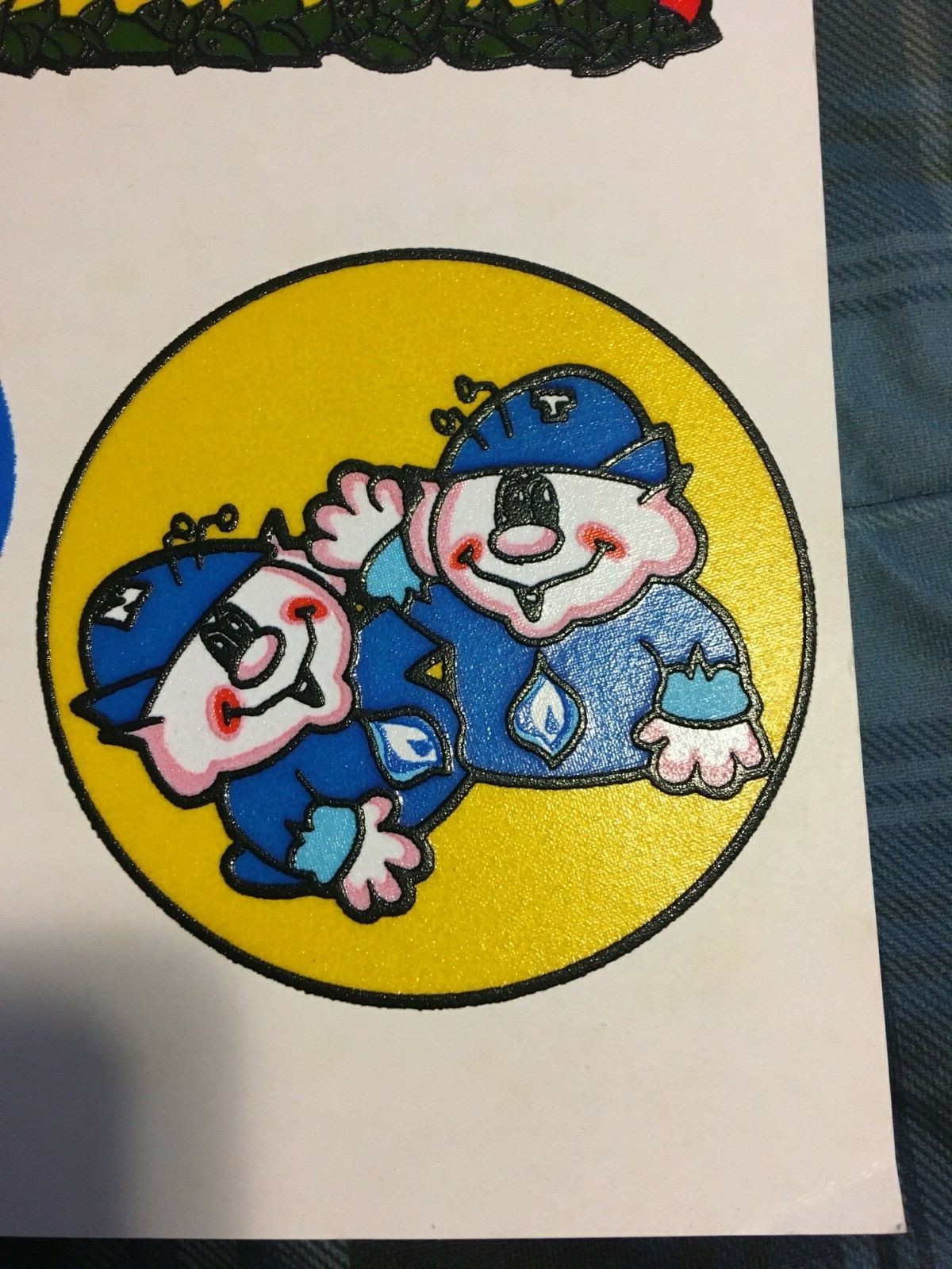 VINTAGE NATURAL ENERGY COOKING GAS ECOLOGY TWINS ELFS ELVES TEXTURED STICKERS
