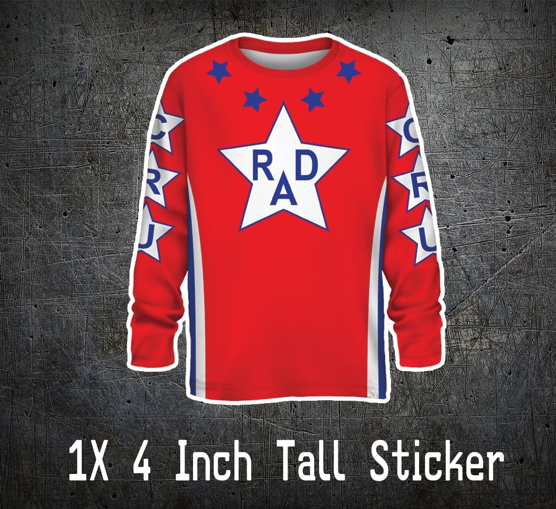 RAD Racing Shirt Star Cru Jones sticker decal 1980s BMX racing GT DYNO REDLINE