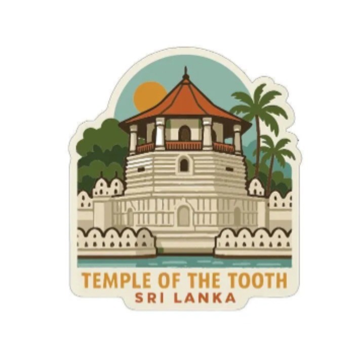 Temple of the Tooth Sri Lanka Iron On Heat Transfer Vinyl HTV Die-Cut Symbolic