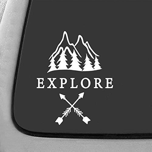 CMI DD666 Explore The Mountains Decal Sticker | 7-Inches by 5.7-Inches |