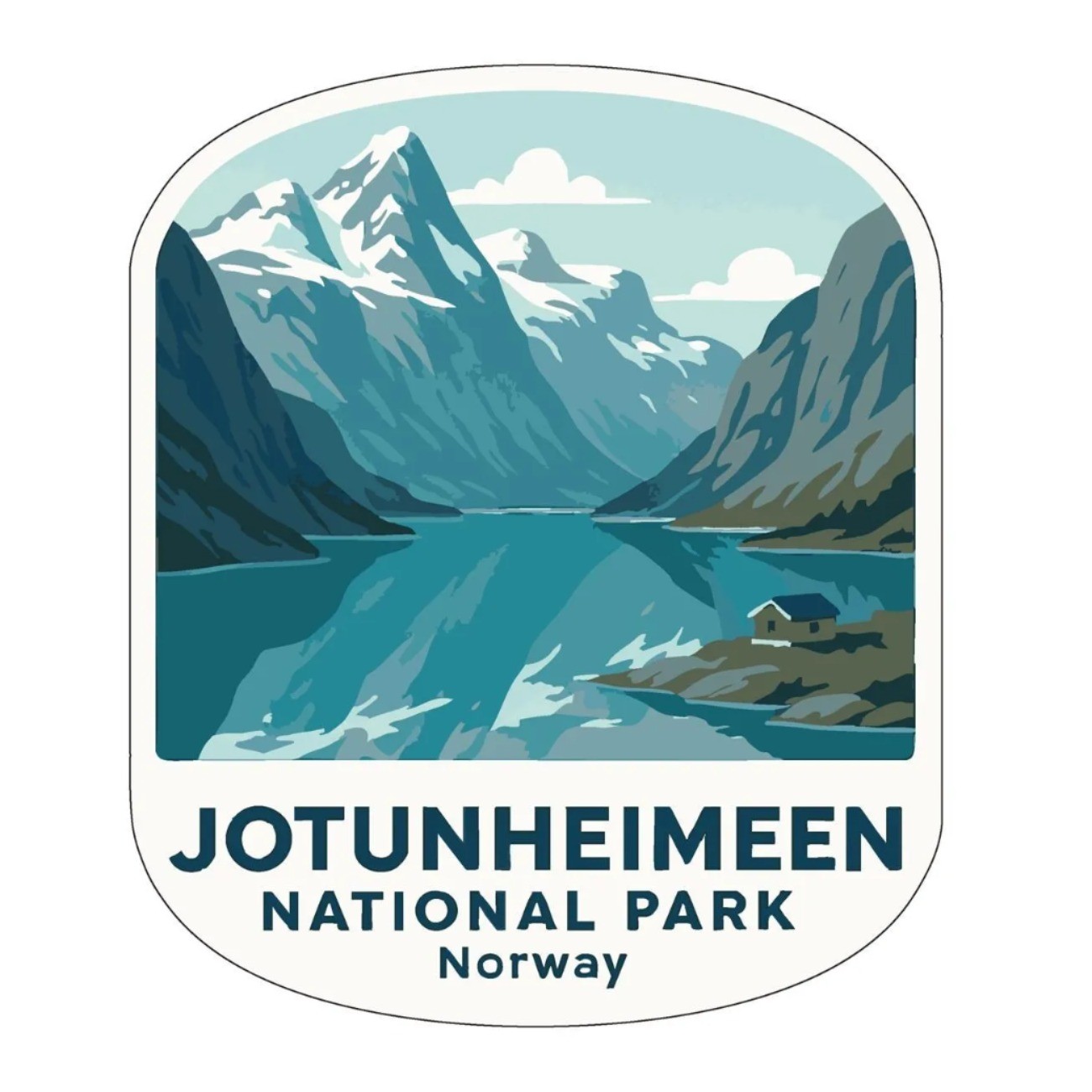 Jotunheimen Norway Iron On Heat Transfer Vinyl HTV Die-Cut World National Parks