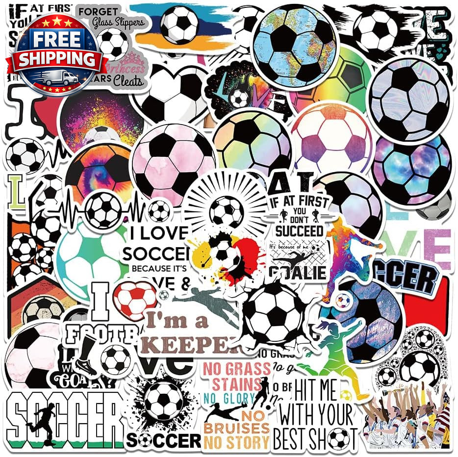 200 PCS World Cup Football Soccer Stickers Soccer Sports Stickers Vinyl Waterpro