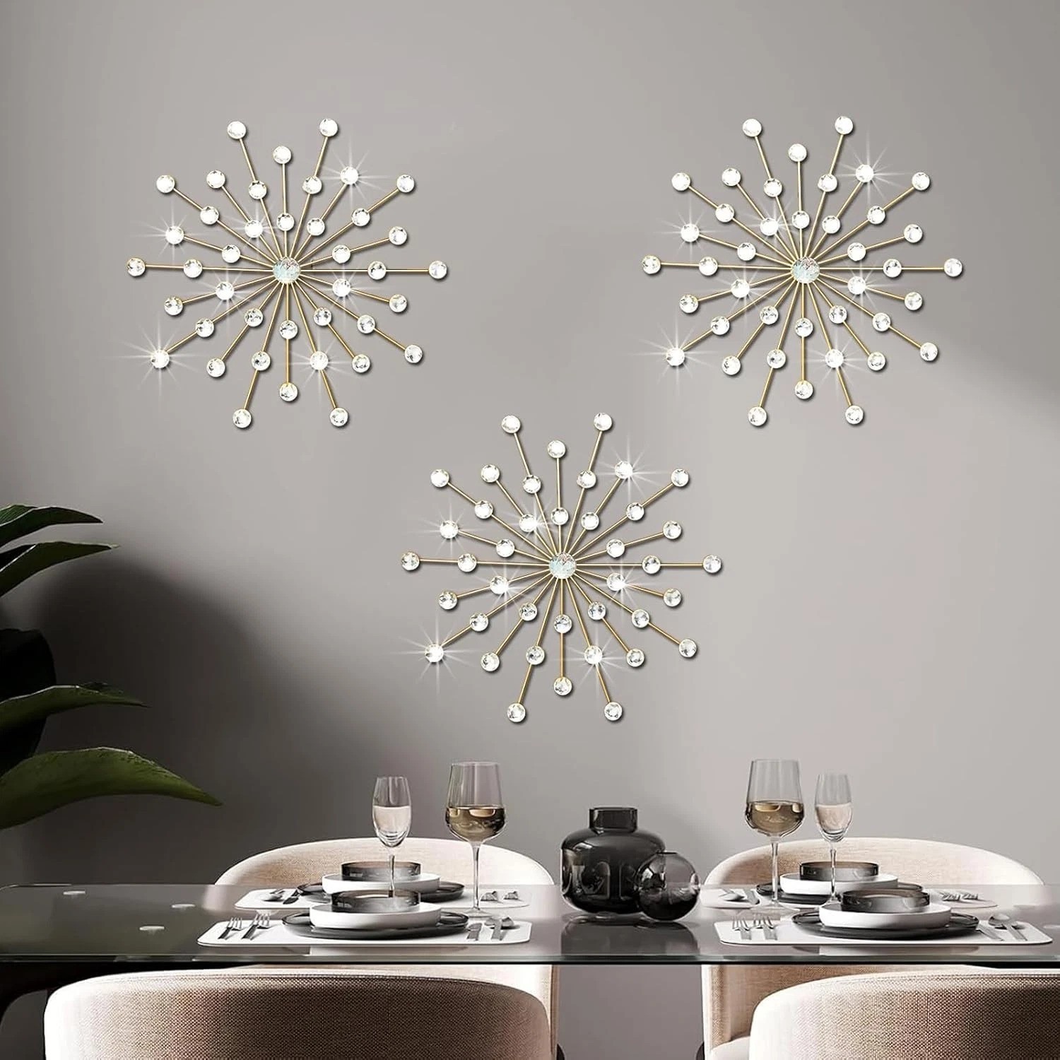 Sparkling Crystal Rhinestone Wall Art – Elegant Home Decor