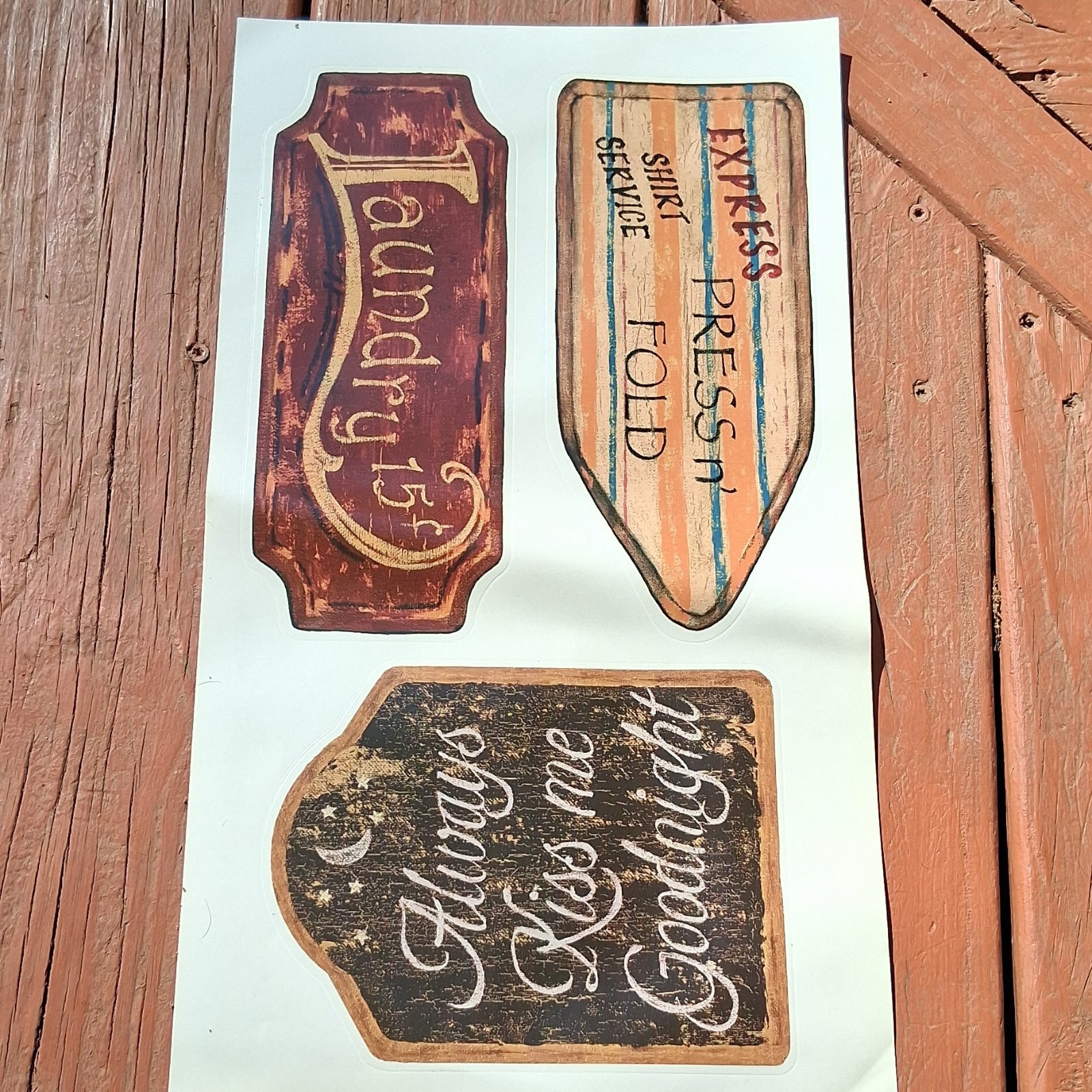 Country Style Vinyl Wall Decal Stickers for Kitchen, Laundry, Bathroom
