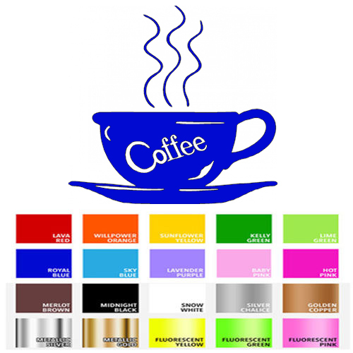 Coffee Cup Decal Sticker for Home Wall Window Cafe Coffee Shop Store Espresso