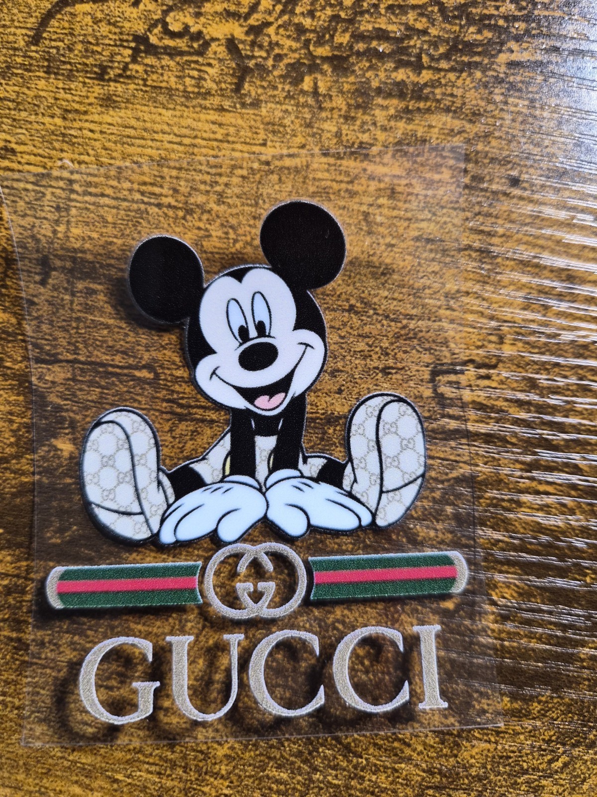 G & MICKEY MOUSE High Quality UV DTF Decal Sticker waterproof USA NOT VINYL