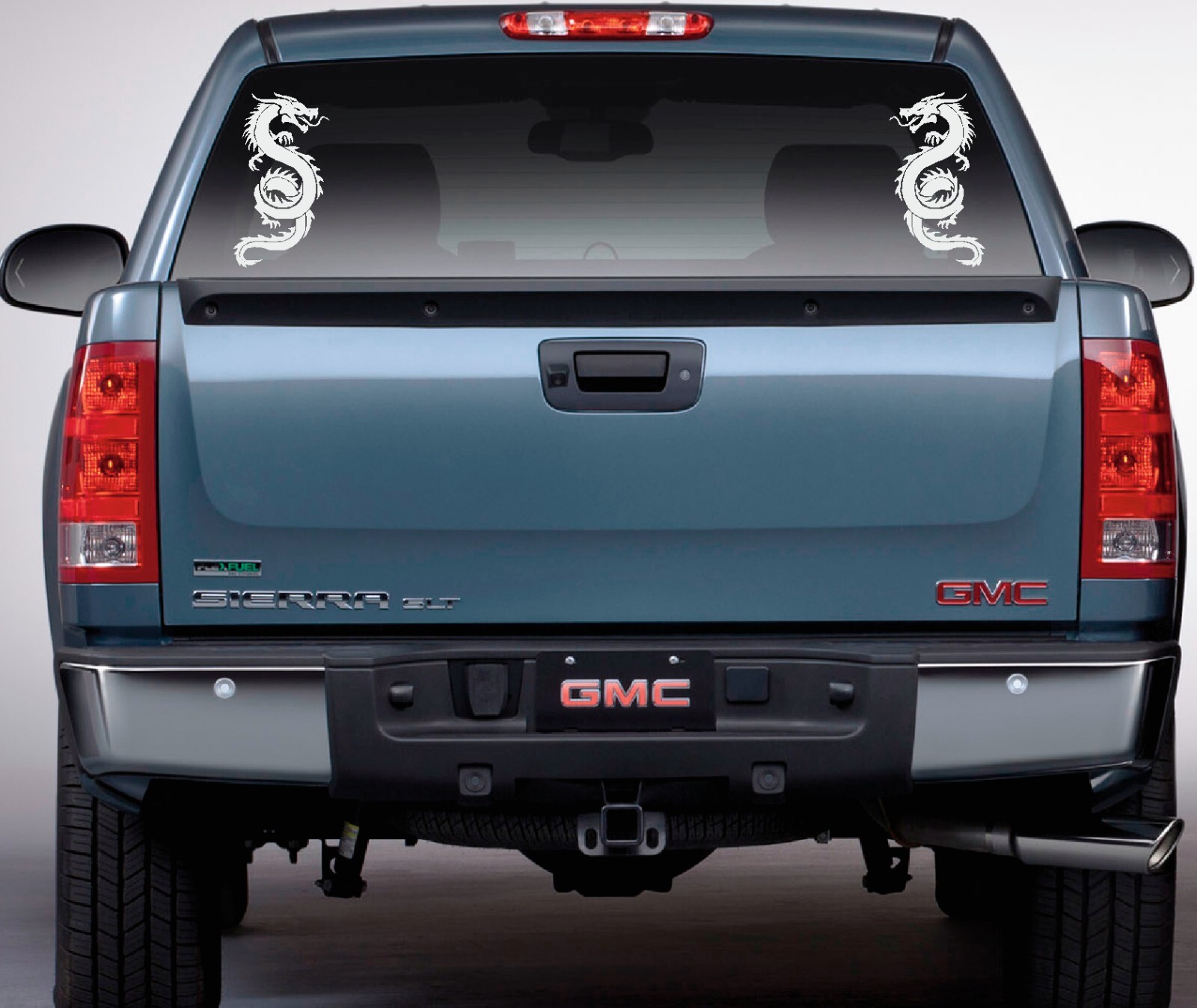 TWIN DRAGONS DECAL TRIBAL RACING RACE VINYL STICKER VEHICLE FANTACY JDM