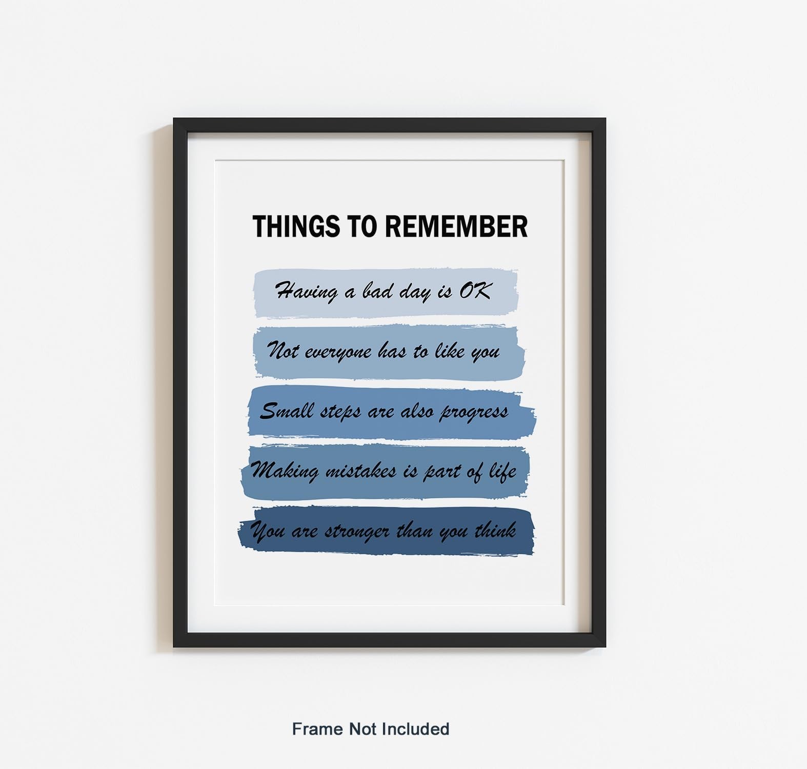 Things To Remember Wall Art – Positive Quotes Wall Decor – Inspirational Enco…