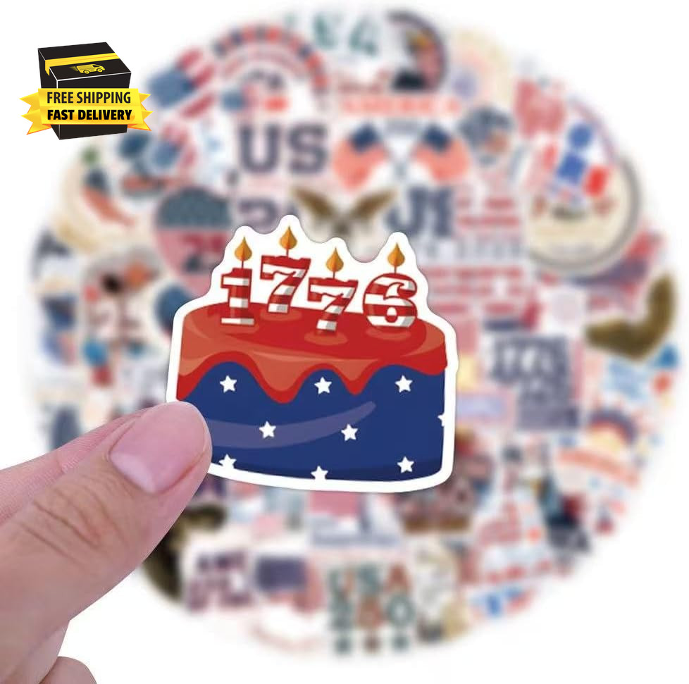 55Pcs United States 250Th Anniversary 1776 2026 Stickers Retro American 250 Year