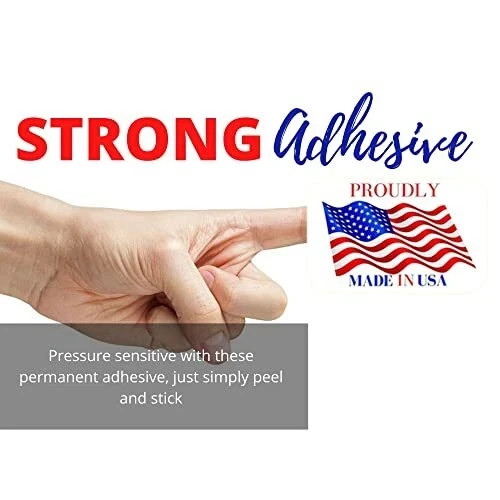500 Pcs Made In USA American Flag Stickers Vinyl Decal Sticker Roll, 2×3 Inch