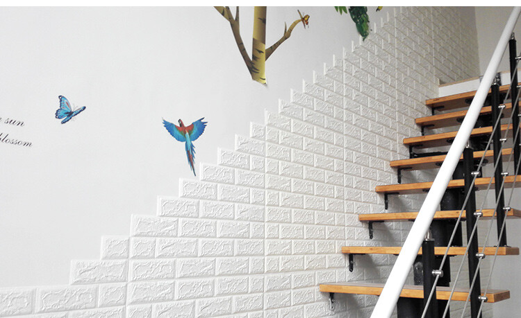 3d Wall Decor Brick Foam DIY Adhesive Self Stickers Room Home Wallpaper Embossed