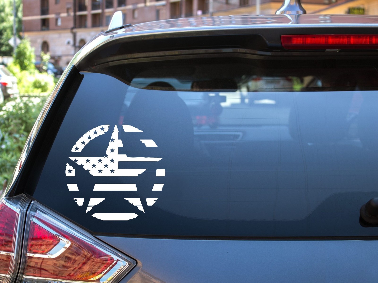 Vinyl Decal Army Star with US American Flag sticker car window bumper truck hood