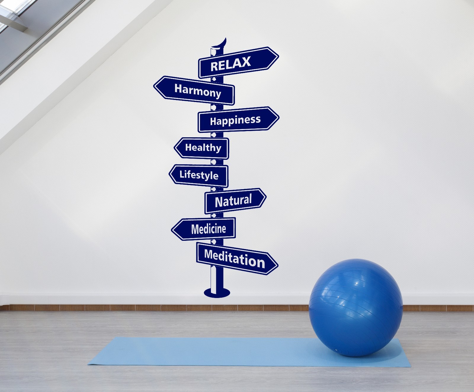 Wall Vinyl Decal Health Sign Sports Decor Harmony Relax z4539