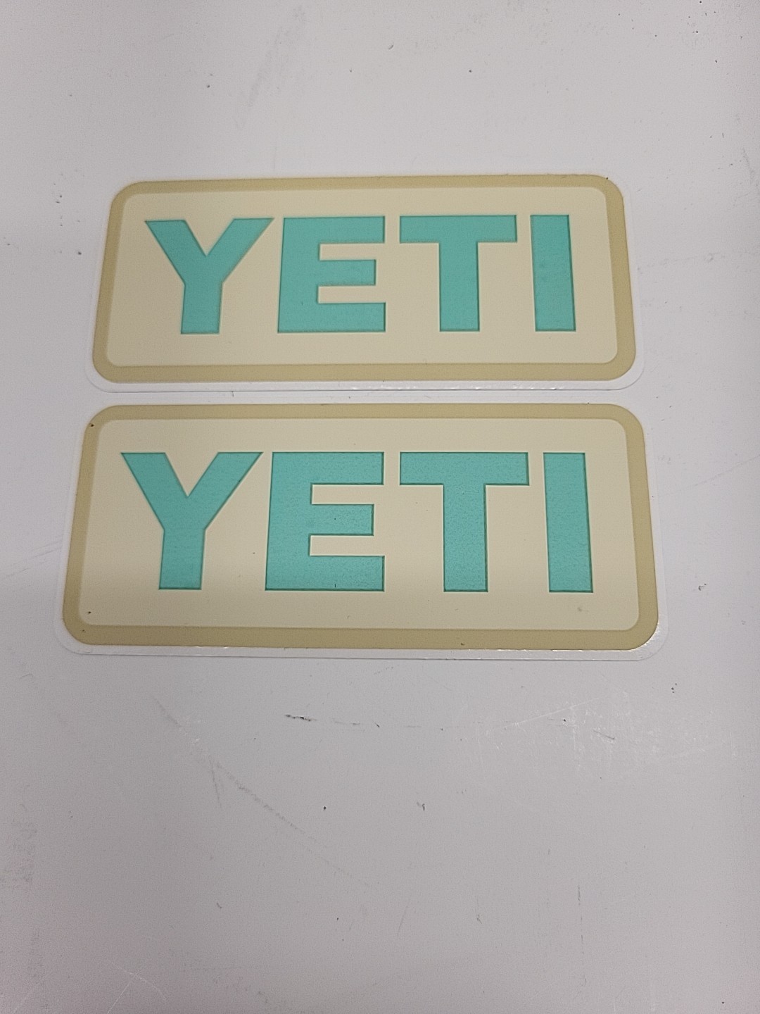 Lot of 8 Authentic YETI decals/stickers – size 4" x 2" – New
