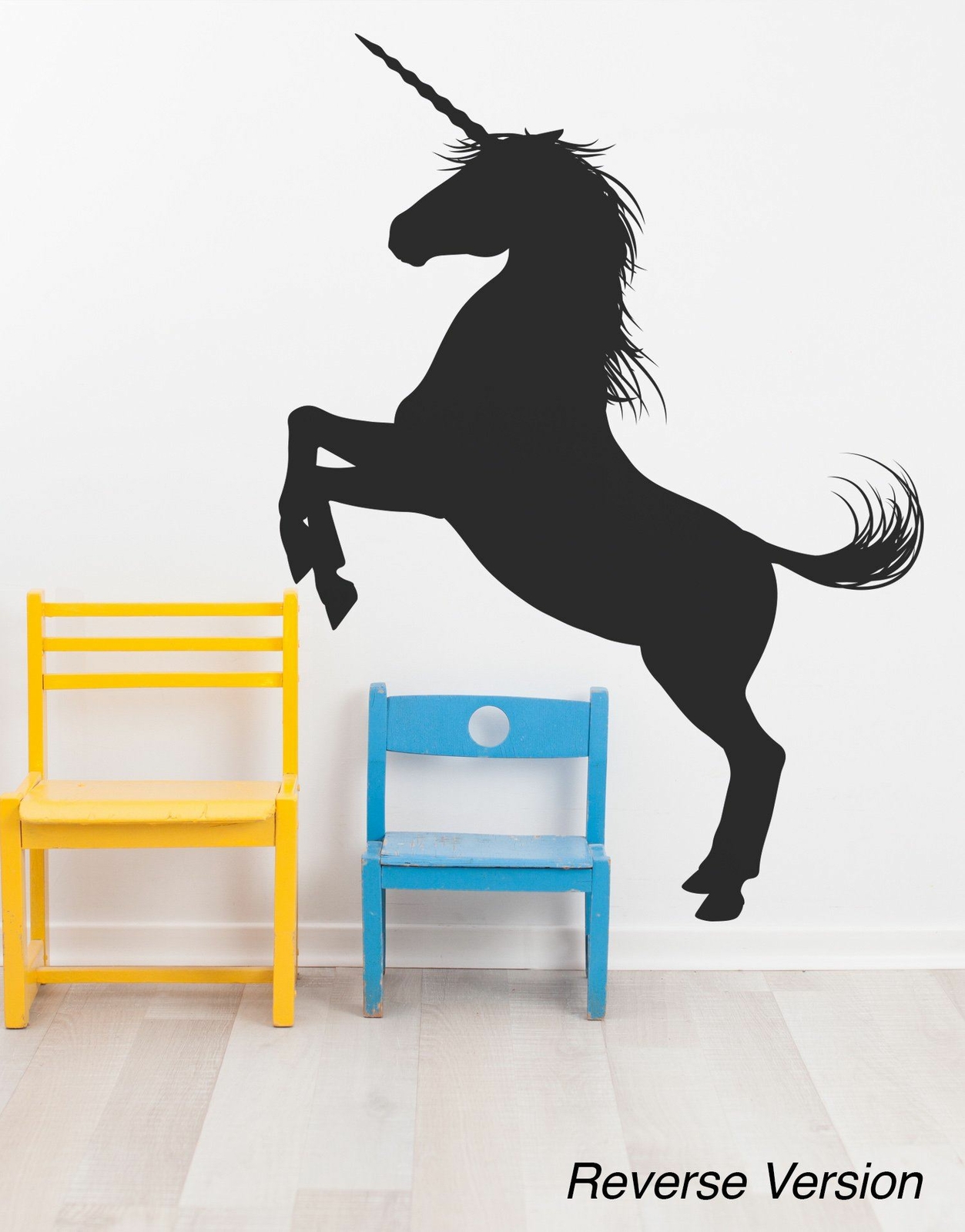 Girl’s bedroom Unicorn Wall Decal Sticker. Fantasy Silhouette. #6108