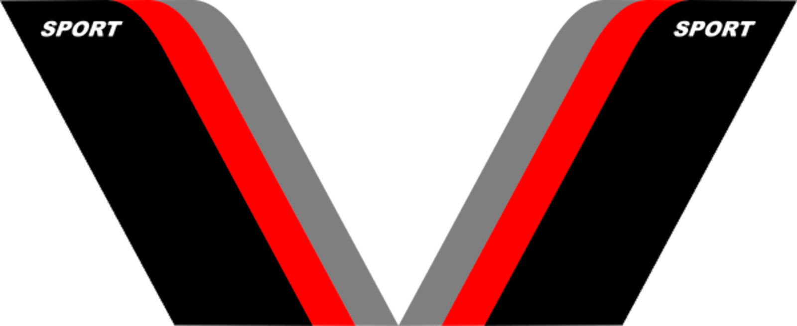 Universal Sport Fender Hash Marks – Tri-Color Racing Stripe Decal Set (Left & Ri
