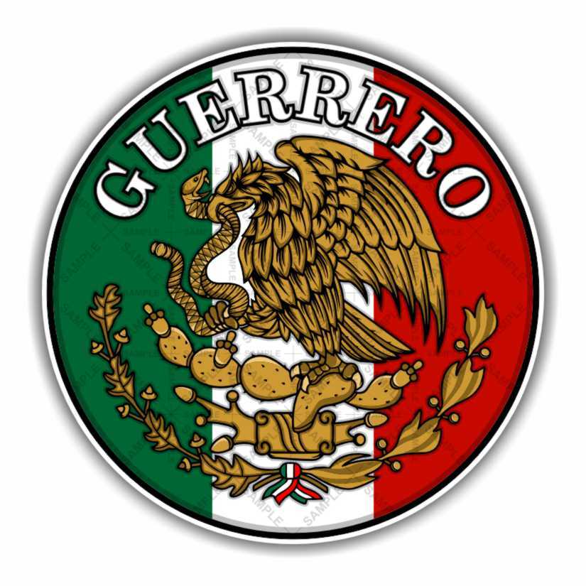 Guerrero Mexico Round Precision Cut Decal