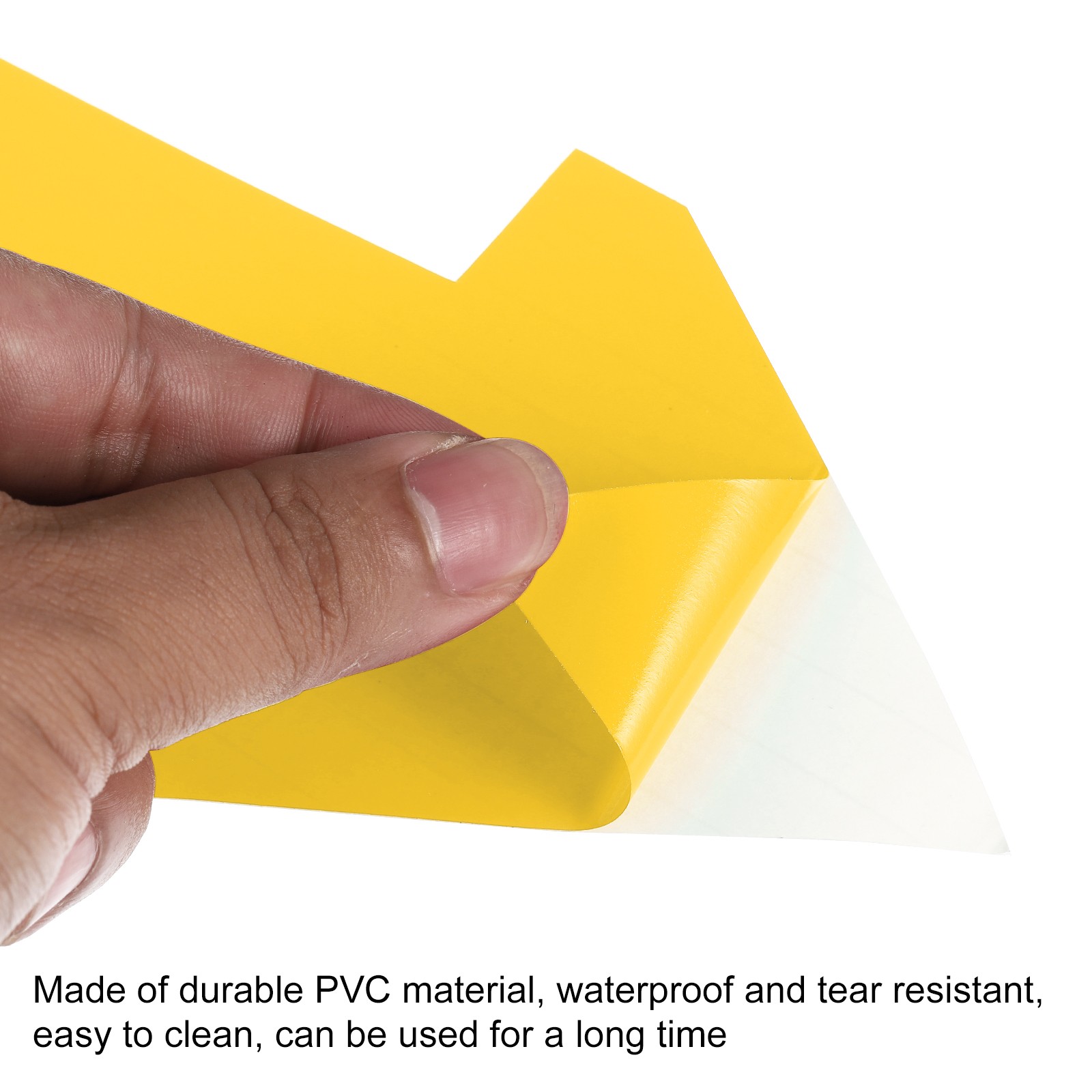 12" x 6" Arrow Sticker, 24pcs PVC Removable Car Sticker, Light Yellow