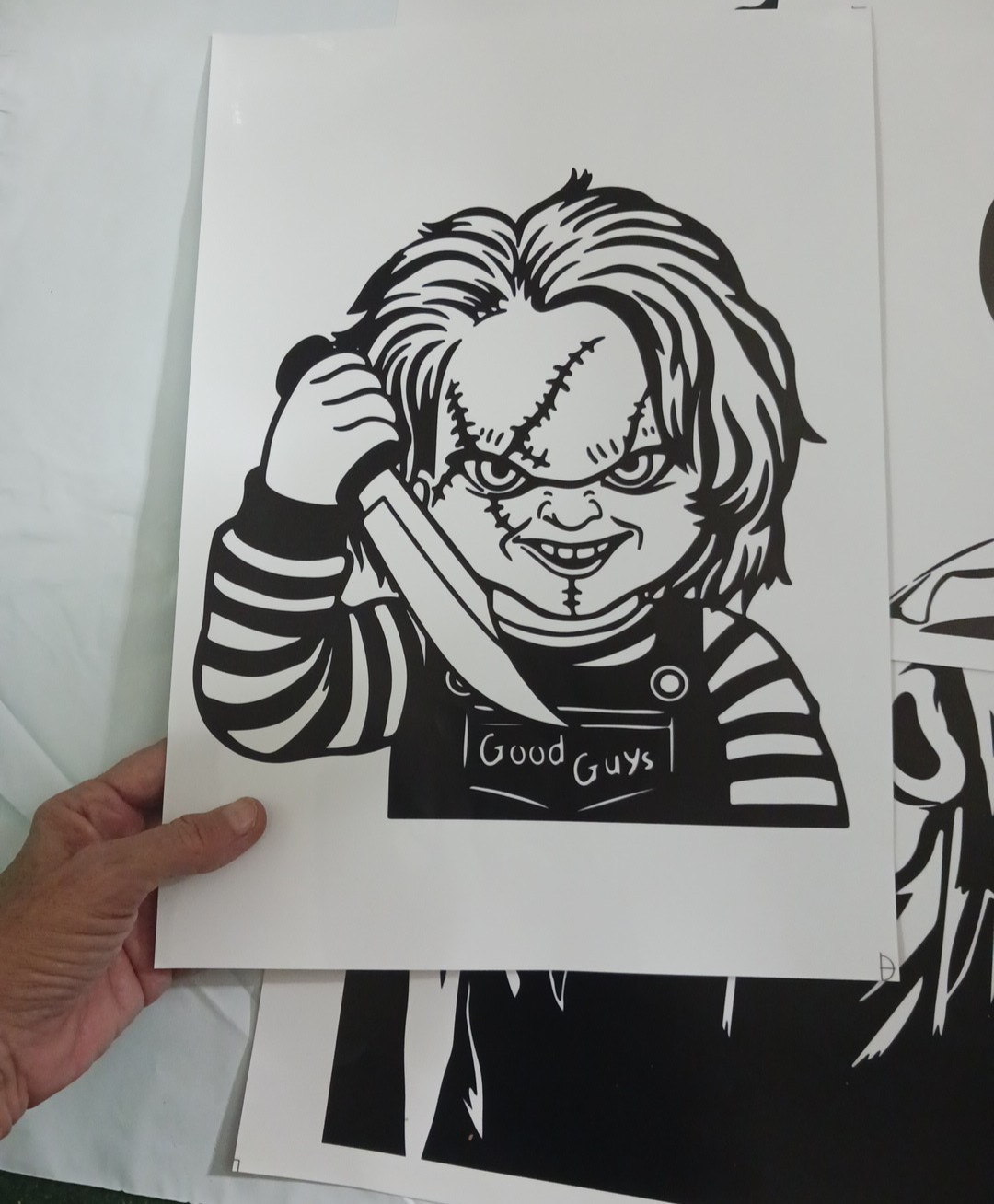 Large Window Stickers. Chucky, Freddy Kruger, Scream ghost, Michael myers Horror