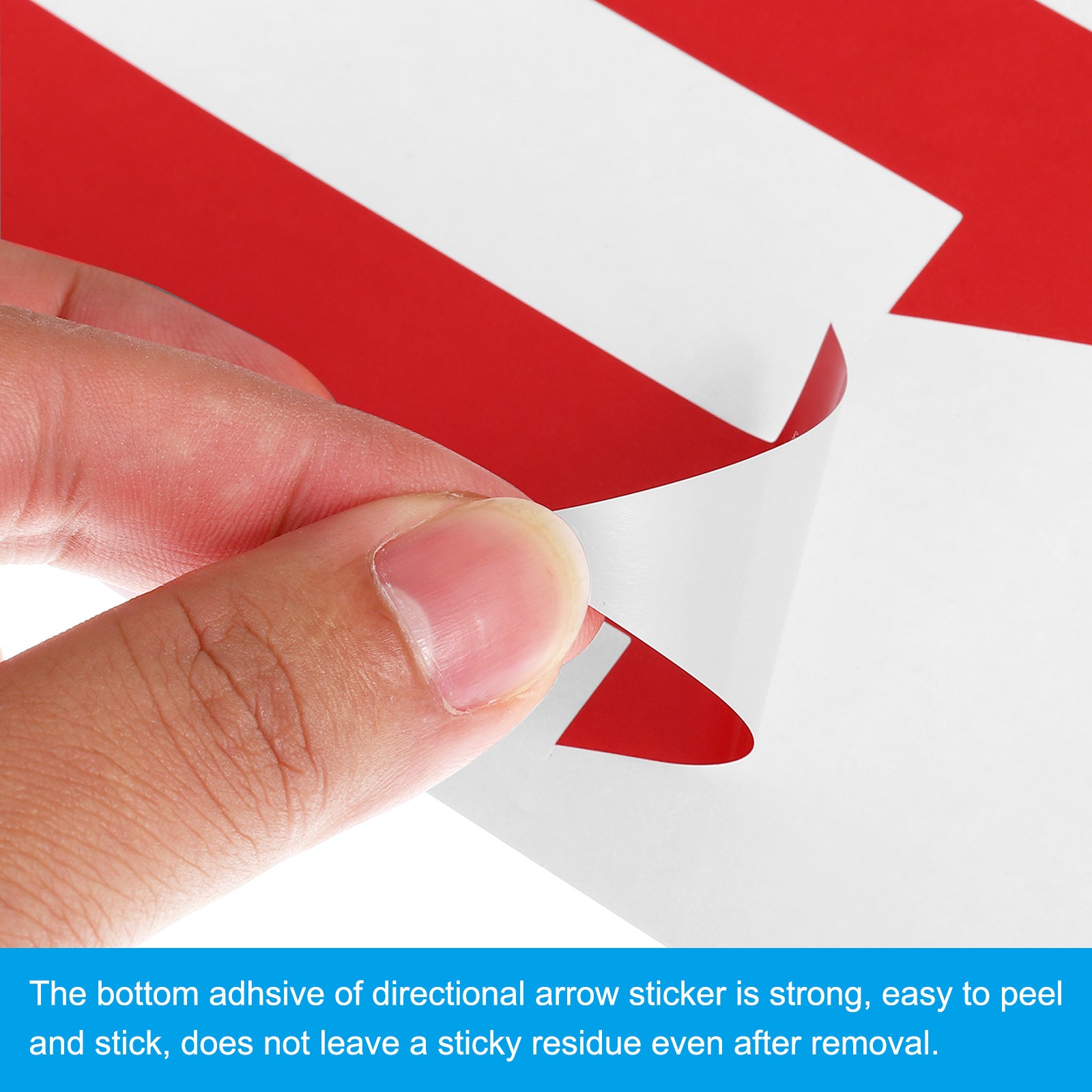 12Pcs 6" Directional Arrow Sticker PVC Removable Self Adhesive Black/Red