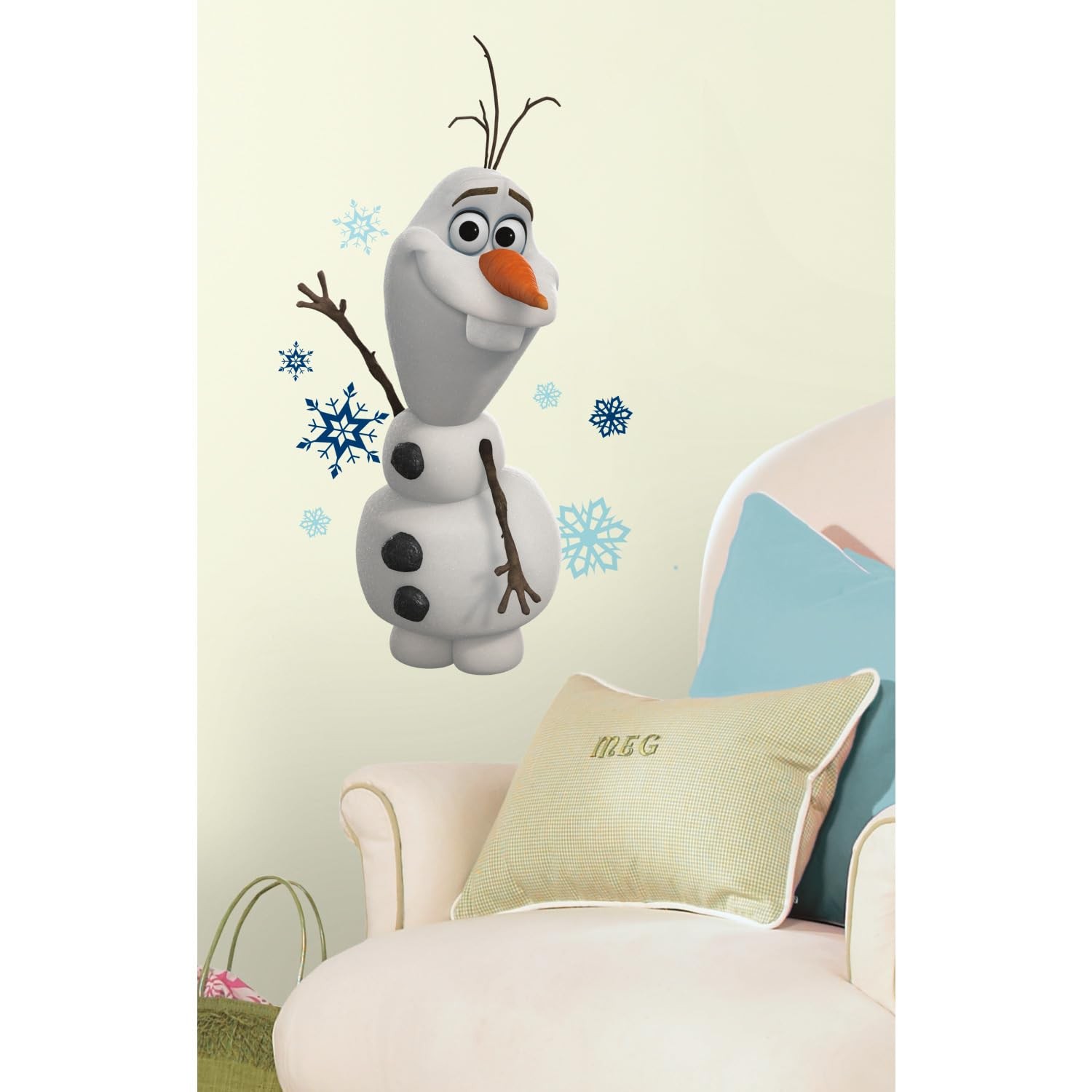 Olaf Wall Decals Set Of 25 Easy Peel And Stick Decor Made In Usa 9.5X22.5 Inches