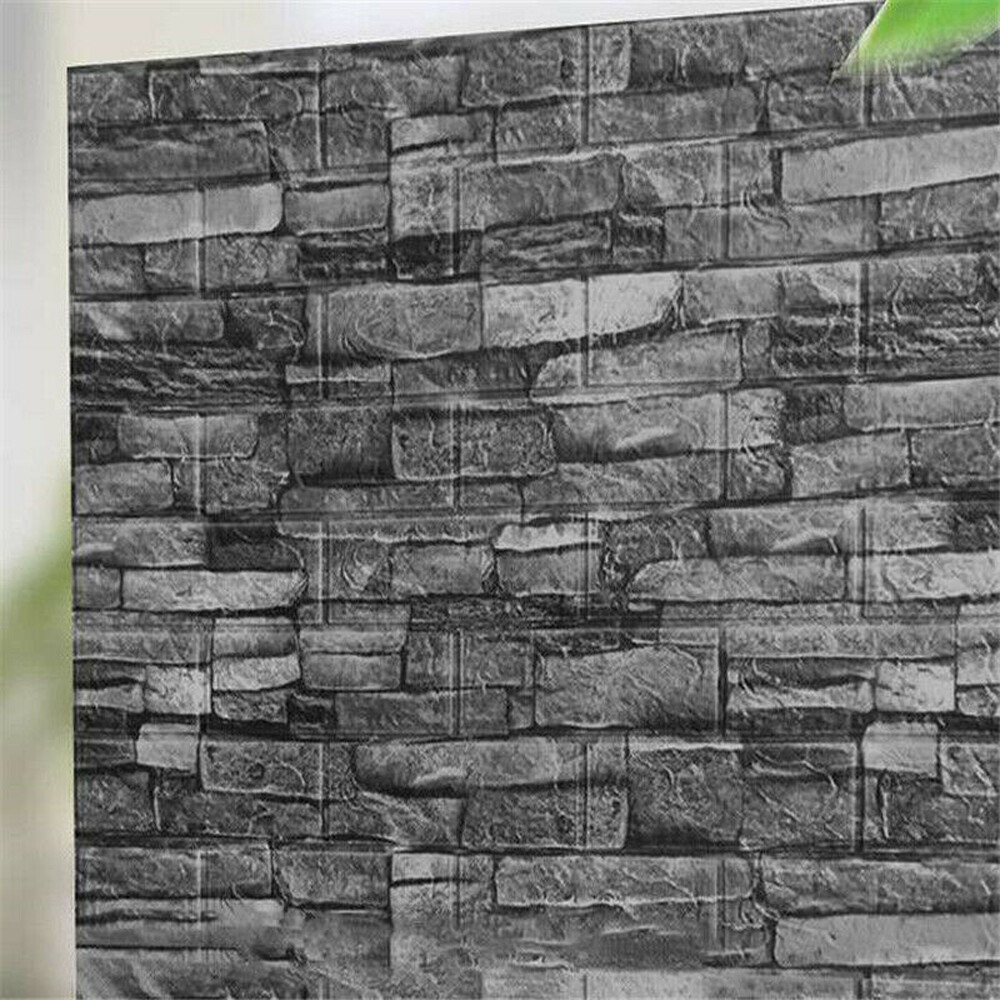10PCS Large 3D Soft Tile Brick Wall Sticker Self-Adhesive Waterproof Foam Panel