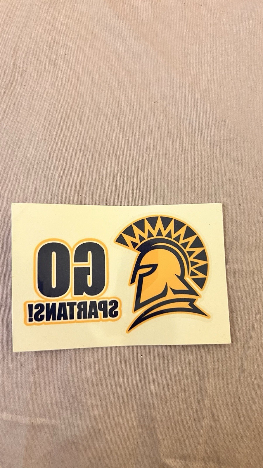 TattooFun Spartan Helmet Temporary Tattoo Yellow & Black Easy to Apply SJSU