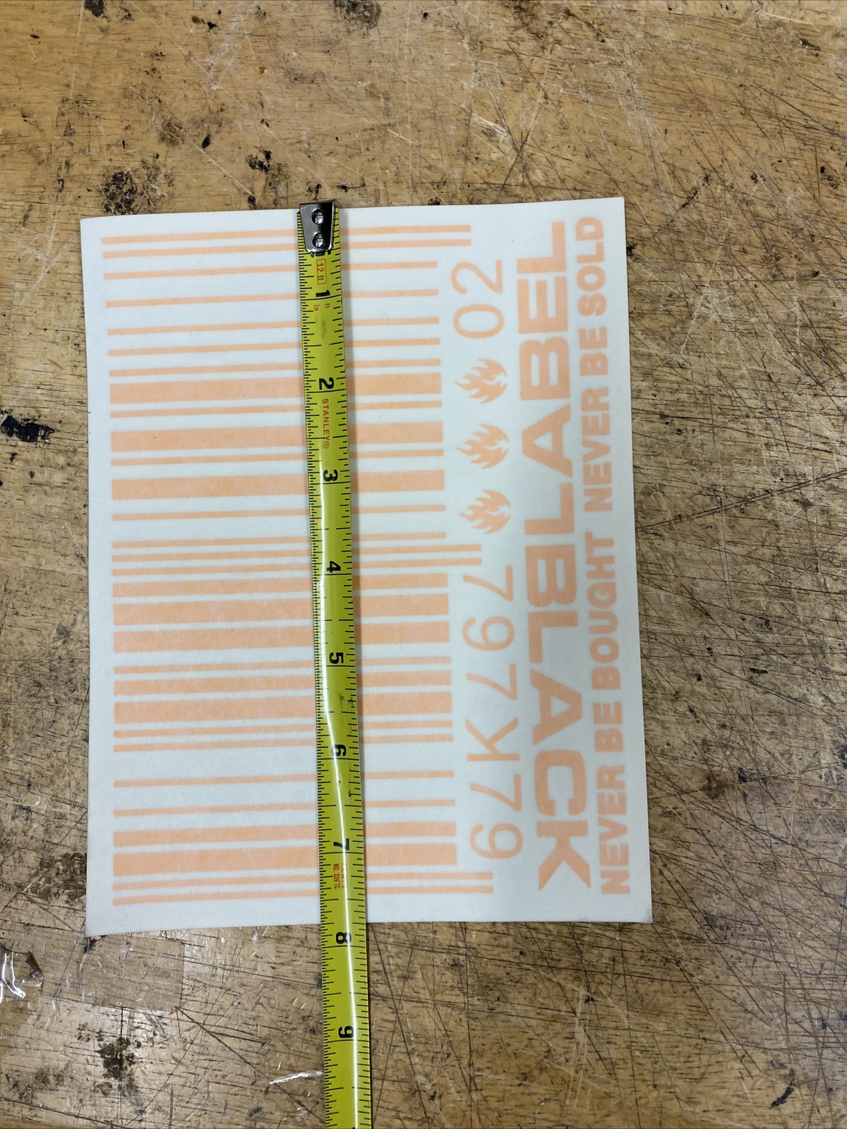 BLACK LABEL SOCIETY DECAL Sticker For Car Truck Window orange bar code