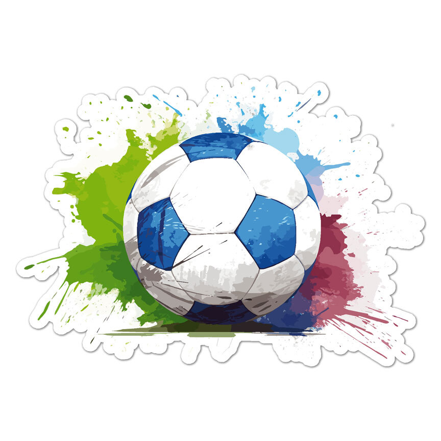 Soccer Ball Football, Vinyl Decal Sticker, Indoor Outdoor, 3 Sizes, #9907