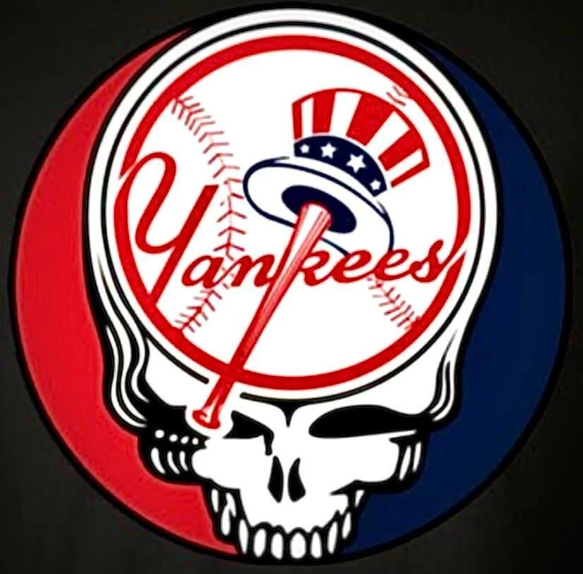 ⚡️GRATEFUL DEAD New York Yankees Stealie Sticker *NEW* Measures 3" x 3" ⚡️