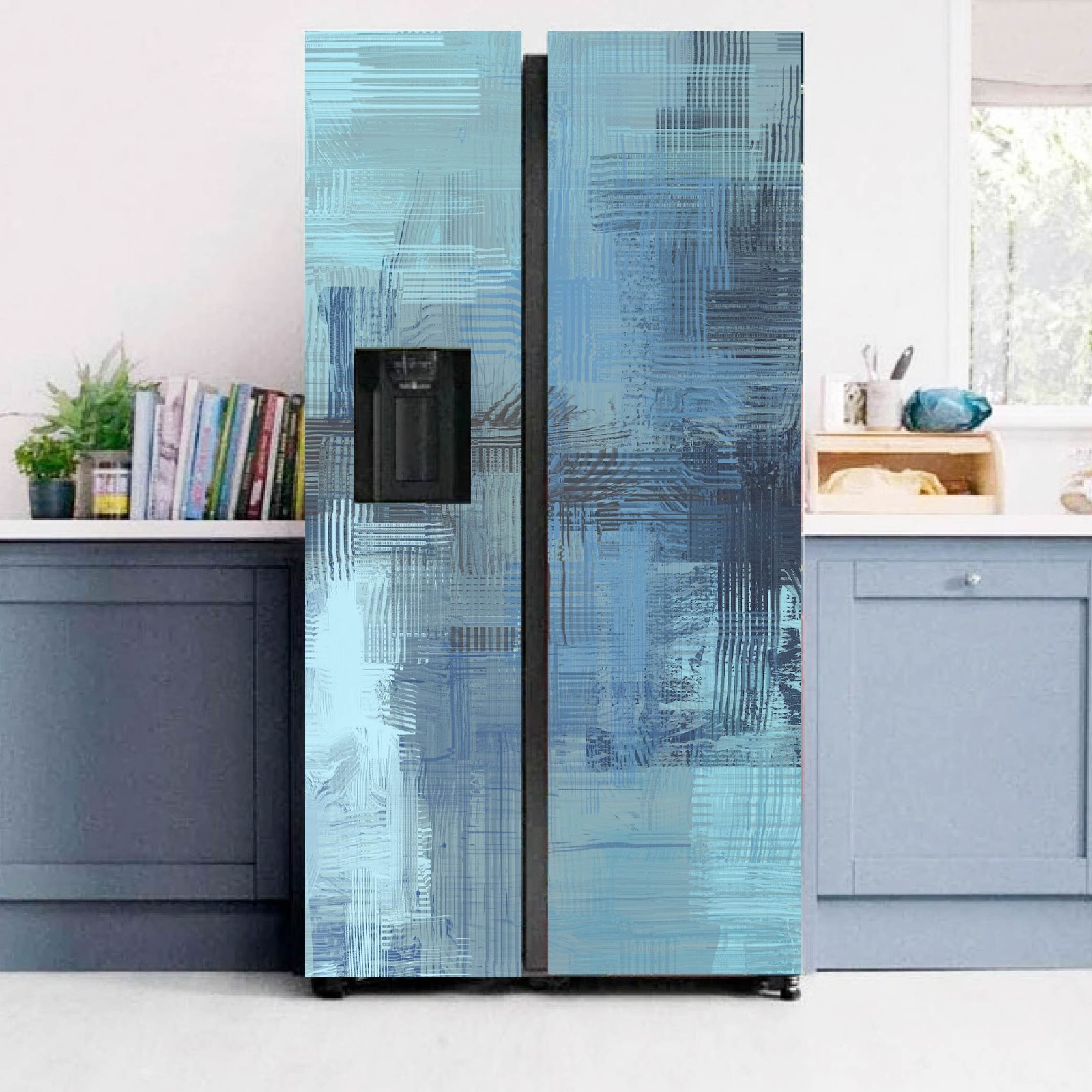 Kitchen Makeover Fridge Wrap Instant Appliance Refresh