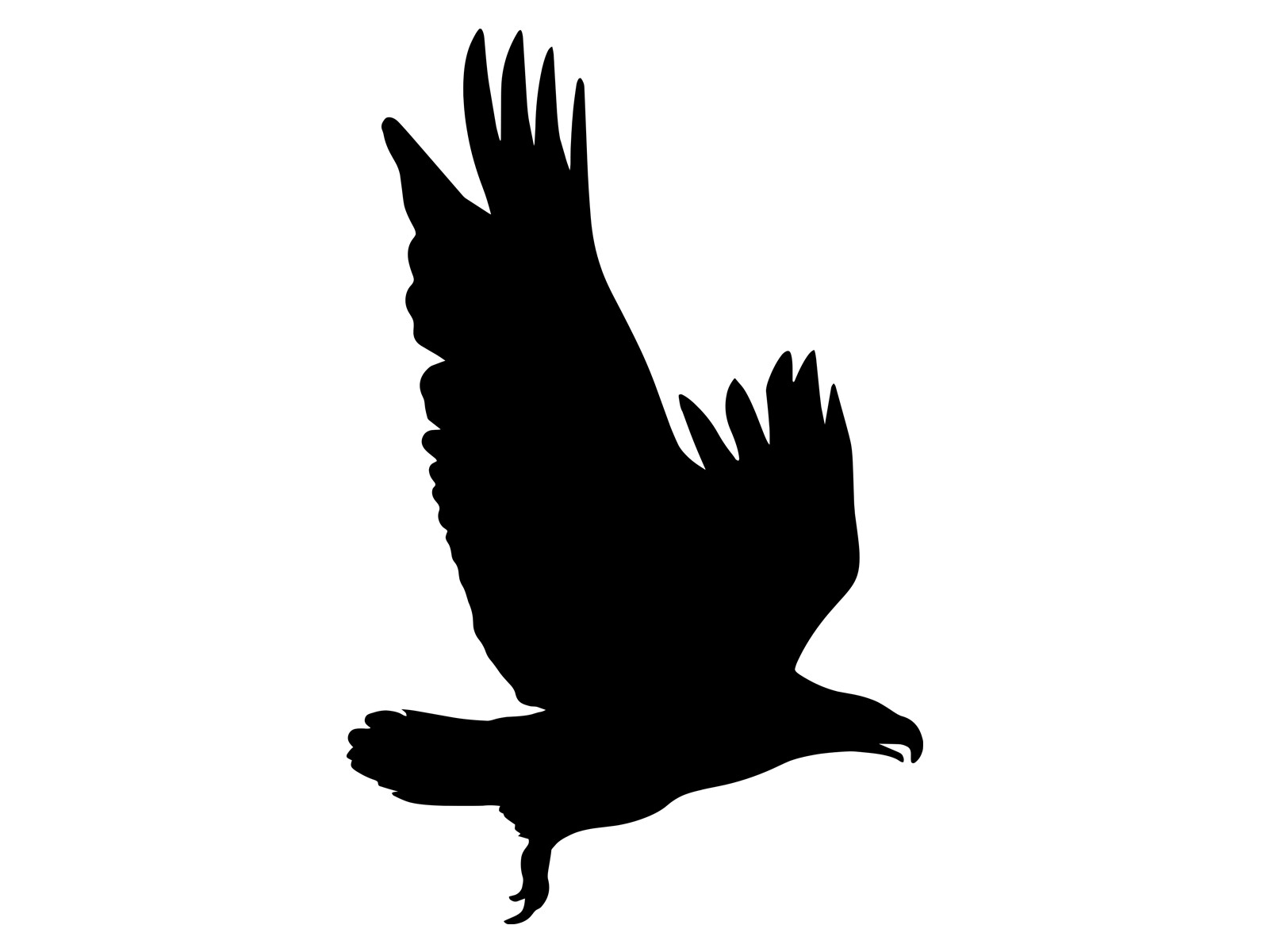 Eagle Patriotic USA America Bird Silhouette Vinyl Decal Car Tumbler Sticker