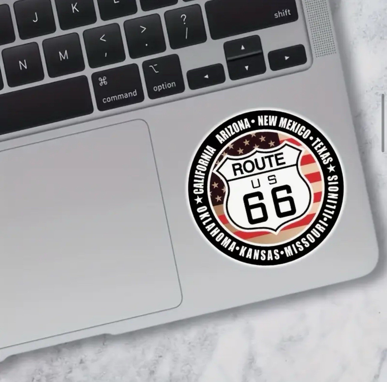 US ROUTE 66 STATES 3” INCH ROUND VINYL DECAL STICKER 1PC