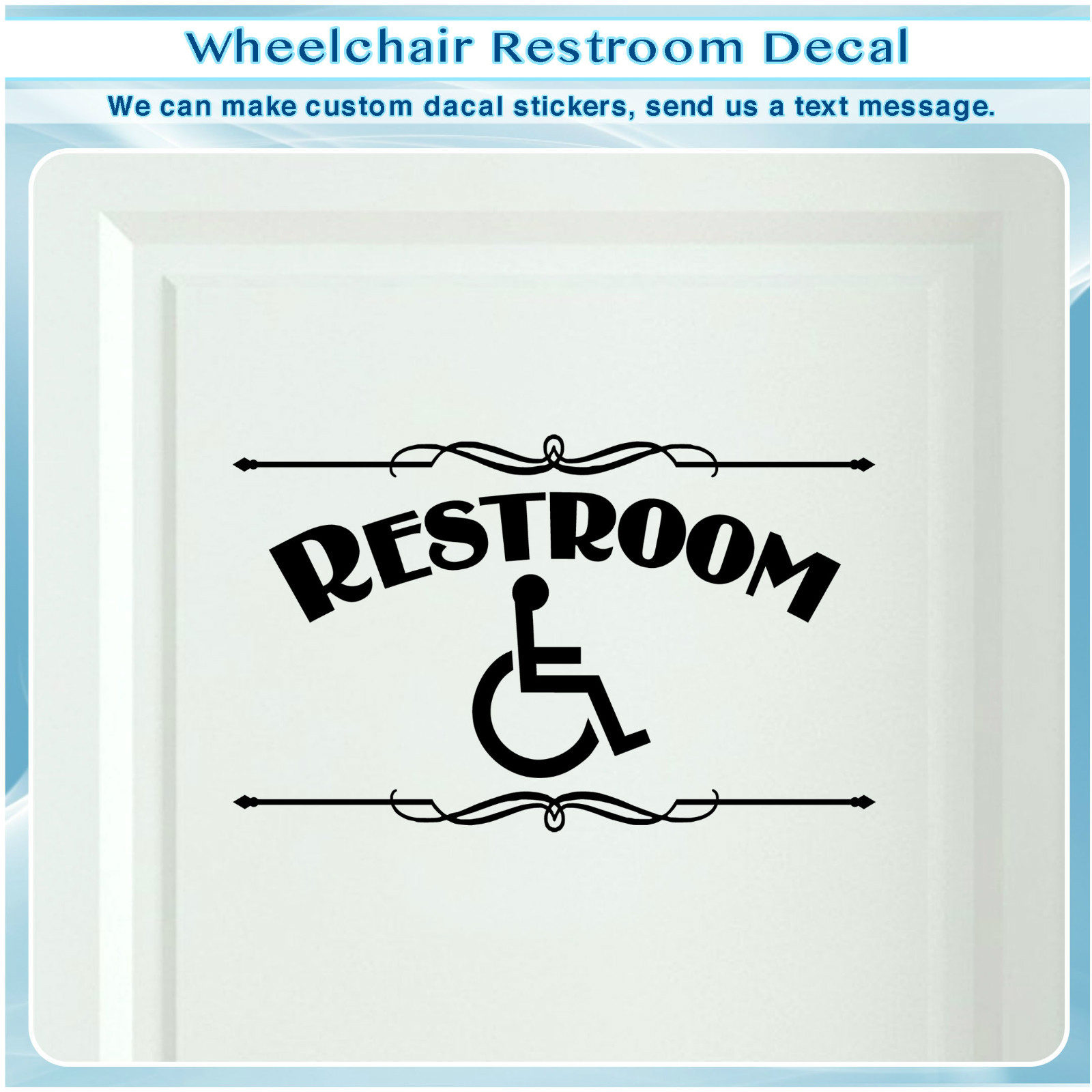 Wheelchair Restroom vinyl Sticker door Bathroom Sign Men Women Art Decal 135