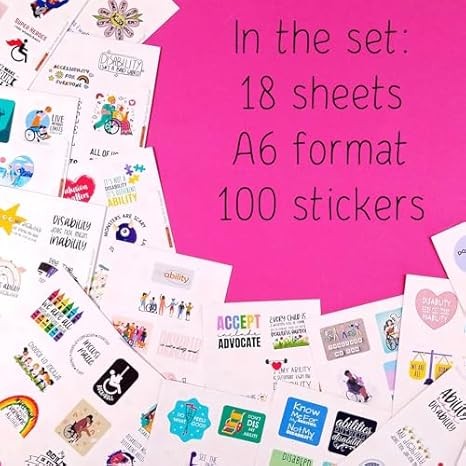BulbaCraft Disability Stickers – Waterproof Vinyl Decals for Pride & Gifts