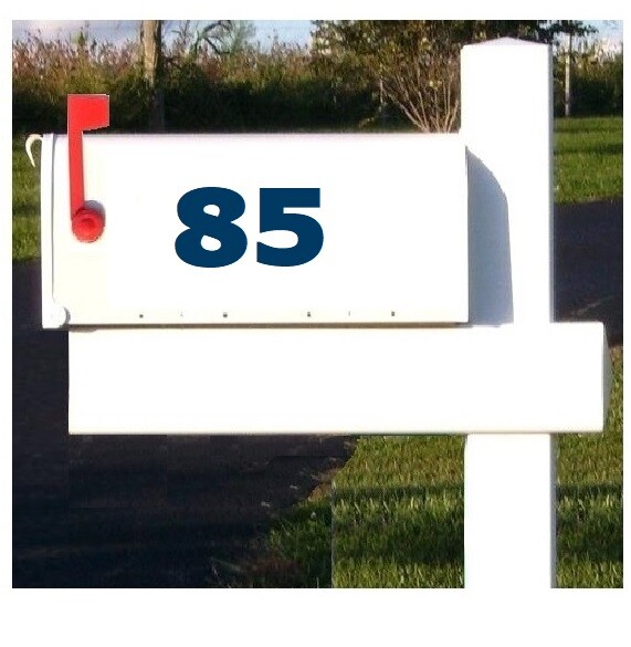 Lot of 20 White,Black Vinyl Street Address,Mailbox Number Decal Stickers VERDANA