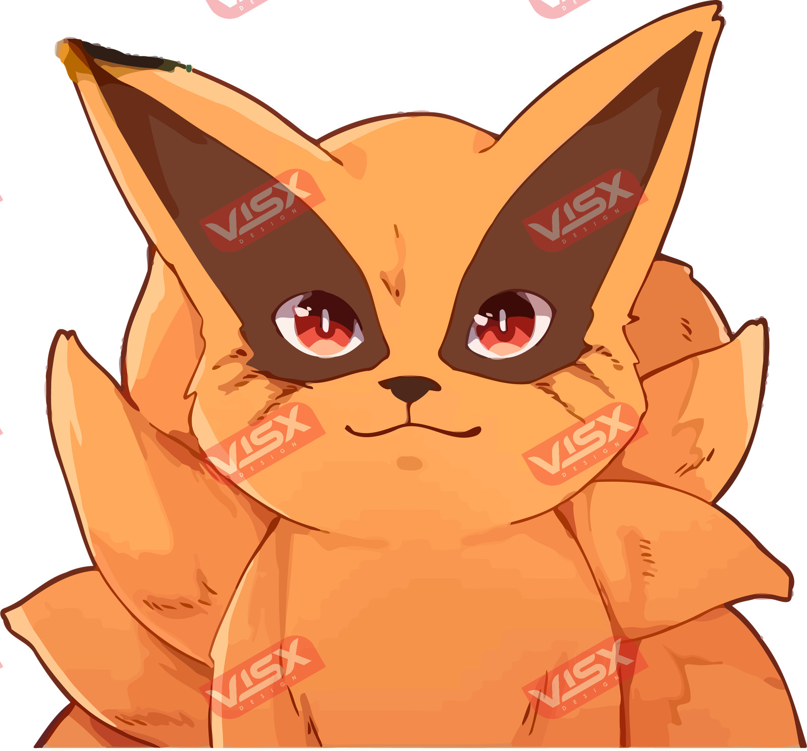 Kurama Naruto Bumper Peeker Decals Anime Car Sticker Decal Vinyl