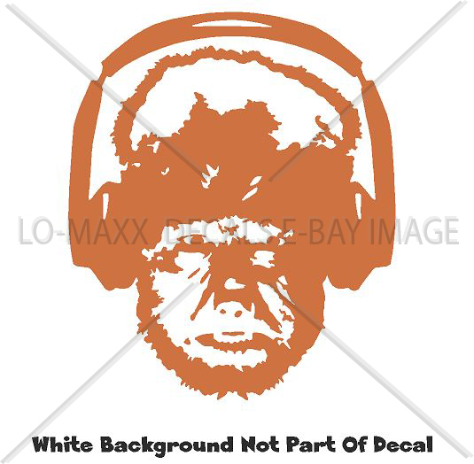 Wolfman With Headphones Monster Spooky Wall Art High Quality Die Cut Vinyl Decal