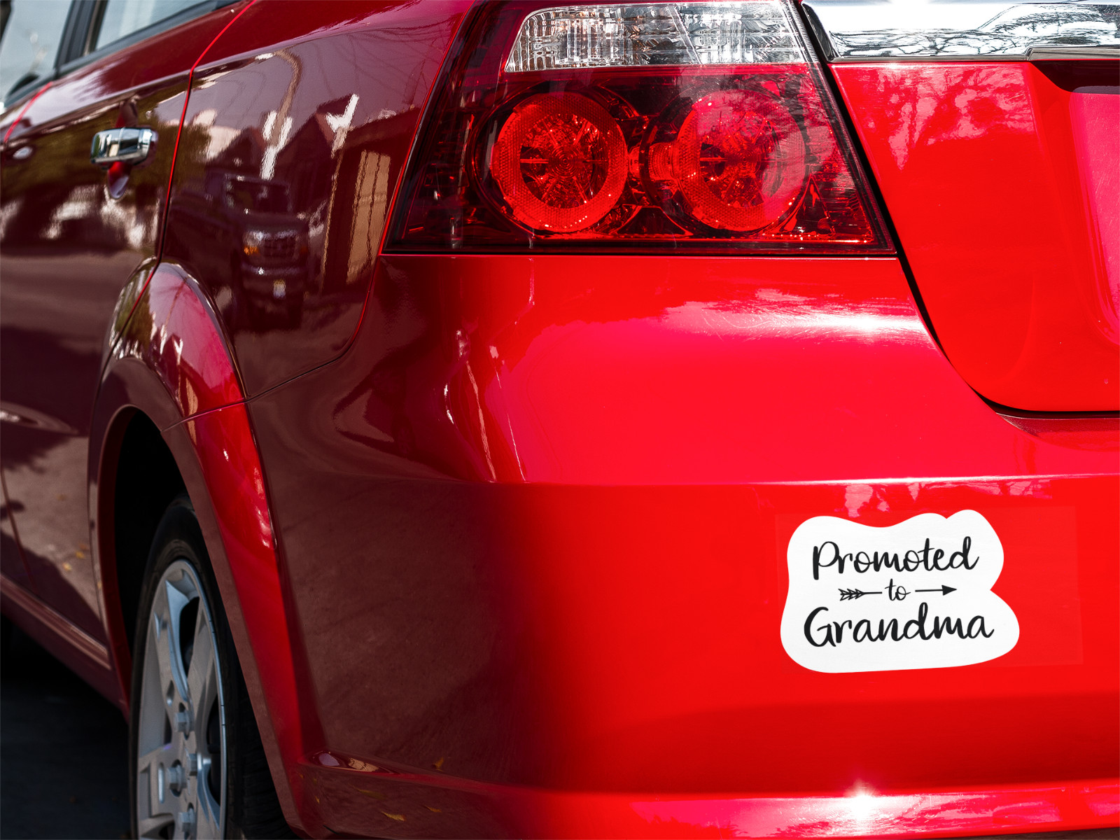 Grandma Sticker Promoted to GRANDMA 4 in Decal Fashion Woman Sticker PS847