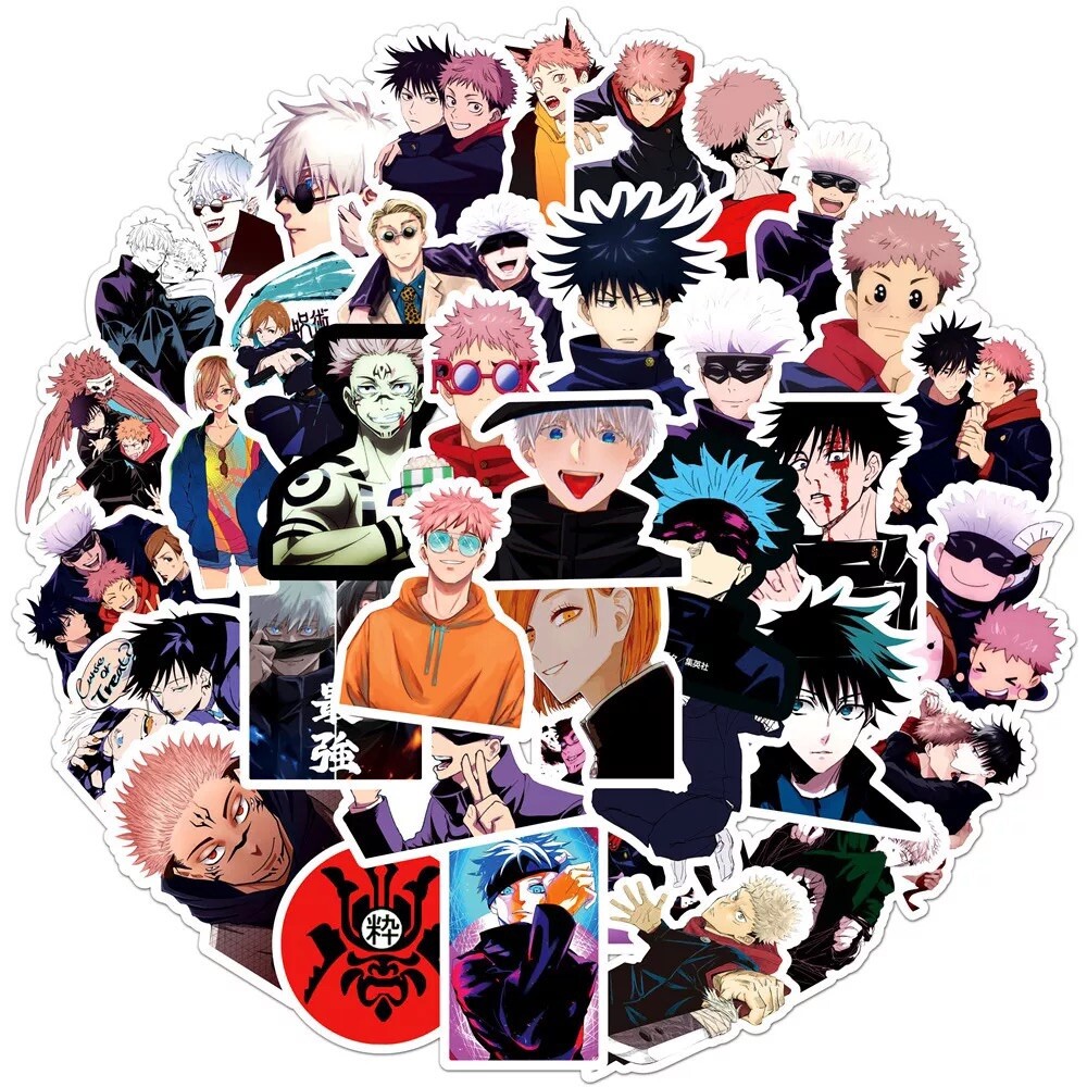 Jujutsu Kaisen Anime Stickers Random 10 PCS – No Duplicate