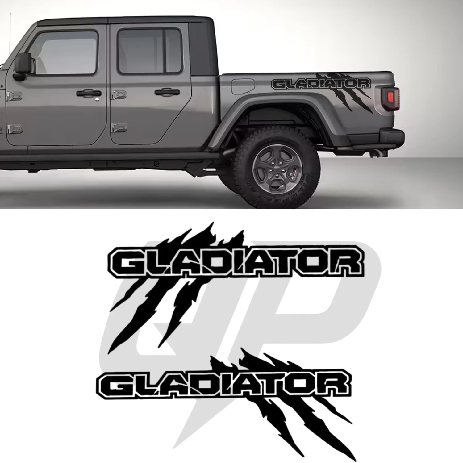 Aftermarket Jeep Gladiator Rear Fender Claw Graphics – Vinyl Decals (Pair)